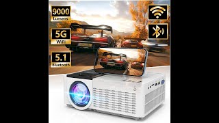 TMY 5G WiFi Projector 9000 Lumens Review – PROS amp CONS [upl. by Laddie369]