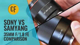 Sony vs Samyang 35mm f18 FE lens comparison [upl. by Kimberlyn]