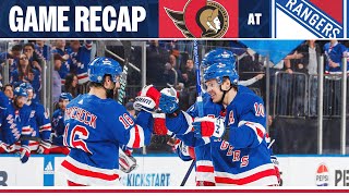 GAME HIGHLIGHTS New York Rangers vs Ottawa Senators 41524 [upl. by Merilyn]