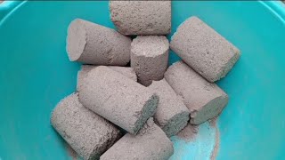 Super Soft fine Sand cement cylinder crumble DRY and Water 💦💦💦 satisfying sound asmr [upl. by Atcliffe]