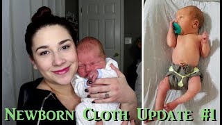 One Week Old Newborn Cloth Diapering Update 1 [upl. by Llehsyt]