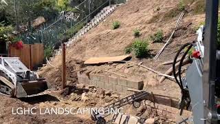 EXCAVATION FOR RETAINING WALL SAN DIEGO CALIFORNIA [upl. by Eanod]