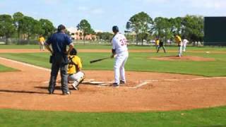 Twins slugger Justin Morneaus first two spring atbats [upl. by Assilev]