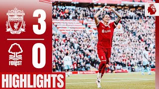 HIGHLIGHTS Liverpool 30 Nottingham Forest  Jota Darwin Nunez amp Salah win it at Anfield [upl. by Doehne]