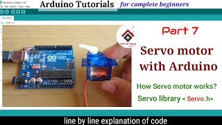 Arduino tutorial 7 How to control Servo motor with Arduino code explained  using servo library [upl. by Maryjo715]