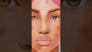 eyebrow trimming asmr animation shorts [upl. by Clayborn836]