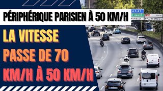 La vitesse de circulation sur le périphérique parisien passe à 50kmh [upl. by Tterej]