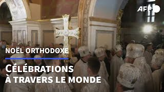 La communauté chrétienne orthodoxe célèbre Noël à travers le monde  AFP [upl. by Nylkcaj]