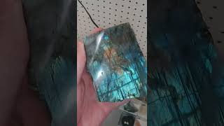 The FLASH On This Labradorite crystals gems nature science rocks minerals labradorite [upl. by Sirovart]