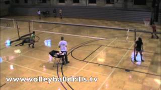 Volleyball Drill How to hit a slide from a bad pass [upl. by Zamir]