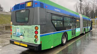 Burnaby Translink 2019 New Flyer XDE60 B19027 on R2 Marine Drive to Phibbs Exchange [upl. by Joelie]