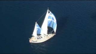 Aerial Shots Of Esper With Mizzen Staysail And Cruising Chute [upl. by Iand]