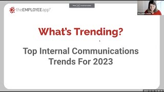 ALI Webinar Whats Trending Top Internal Communications Trends for 2023 [upl. by Einberger]