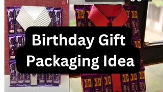 DIY Birthday chocolate Gift packing IdeaGift wrapping design for Him  Unique Gift wrapping [upl. by Robinett]