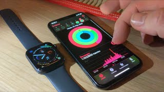 Apple Watch Series 4 Die Ringe schließen  bewegen trainieren und stehen Aktivitäten App Anleitung [upl. by Saoj873]