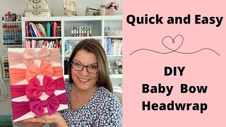 Quick and Easy DIY Baby Bow Headwrap [upl. by Tatia746]