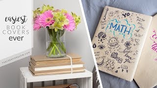 Super Easy Book Covers  School amp Home Decor [upl. by Holbrook]