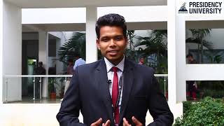 MBA Admissions 2021 Presidency University Bangalore  Santosh Sahoo Oriya testimonial [upl. by Zelikow]