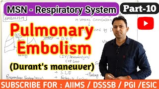 Pulmonary Embolism  causes symptoms pathophysiology treatment  respiratory msn part10 [upl. by Enoitna]