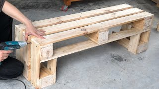 Amazing Woodworking Projects From Old Pallets  How To Make Chairs from Pallets [upl. by Rohpotsirhc372]