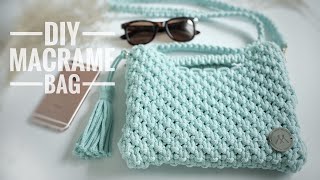 DIY Macrame Bag  Torebka ze sznurka [upl. by Anegroeg]