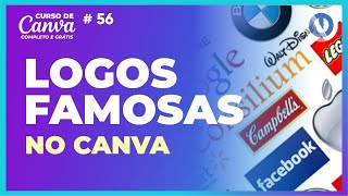 Como encontrar logotipos de marcas famosas no Canva de modo fácil [upl. by Saxena410]