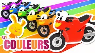 Couleurs et véhicules  Les motos  Comptines et chansons titounis [upl. by Minetta124]