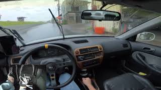 POV Manual Car Rainy Day Drive with Pedal Cam ASMR  HONDA Civic [upl. by Ailisec160]