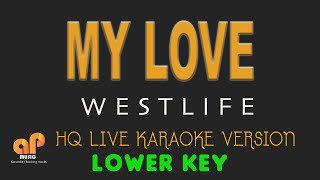 MY LOVE  Westlife LOWER KEY HQ KARAOKE VERSION [upl. by Dorey]