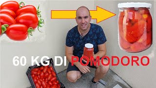 60 KG DI POMODORO  Come conservarlo pomodoro tomato salsa polpa [upl. by Chrysa]