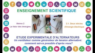 Enseignement scientifique  un alternateur ou un ventilateur [upl. by Hurty]