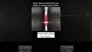 optical fibers joining 🧐 magic fiber heat physics science internet opticalfiber shortsfeed [upl. by Ahtnamys]