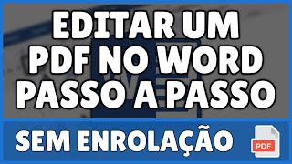 Como Editar um PDF no Word [upl. by Nyleve]