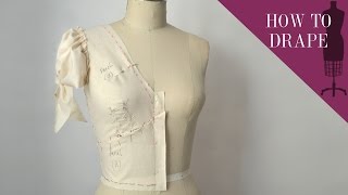 How To Drape A Vneck Puff Sleeve Bodice [upl. by Heigho]