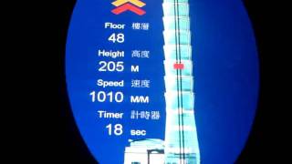 Taipei 101 lift speed [upl. by Retsel]