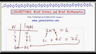 Logarithms Brief History and Brief Math TANTON Mathematics [upl. by Bartosch643]