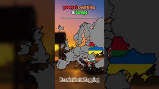 Poorest Countries In Europe europe mapping shorts geography edit [upl. by Revolc]