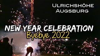 New Year Celebration at Augsburg Germany  Bye Bye 2022  360°Fireworks [upl. by Neona353]