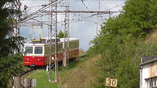 Štrbské Pleso–Štrba rackcogwheel railway  Tatra Zahnradbahn  Fogaskerekű  Elektrická jednotka [upl. by Pebrook810]