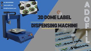 3D dome label dispensing machine automatic epoxy sticker [upl. by Mitman]