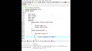 Queue using dynamic array CPP [upl. by Arbrab]