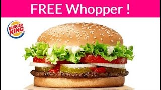 FREE Whoppers at Burger King next week burgerking freefood [upl. by Atteloj]