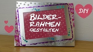 DIY Bilderrahmen verschönern gestalten aufpimpen als Raumdeko Room Decor Geschenk [upl. by Doherty]