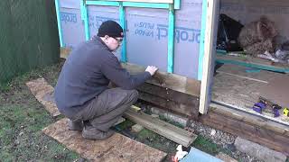 DIY Man Cave  She Shed  Part 15  Fixing Feather Edge Cladding [upl. by Aehta]