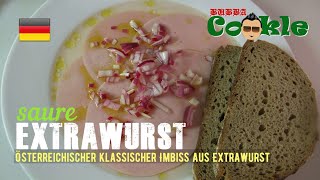 DE Rezept SAURE EXTRAWURST  Österreichischer klassischer Imbiss aus Extrawurst [upl. by Taggart619]