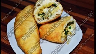 Piraschki  Piroschki mit Ei  Teigtaschen  Pirogge mit Ei [upl. by Auqinom]