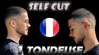 DÉGRADÉ FACILE  COMMENT SE COUPER LES CHEVEUX SOI MÊME HOMME  TUTO TONDEUSE  COUPE AU CARRÉ [upl. by Eniahpets]