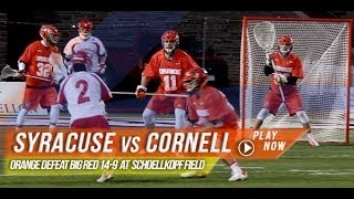 Syracuse vs Cornell  2014 Laxcom College Highlights [upl. by Enneire]