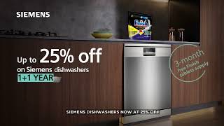 Siemens Dishwasher and Finish tablets provide the best cleaning to your dirty dishes [upl. by Lrae]