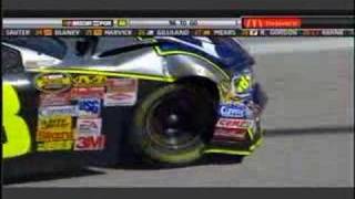 Montoya vs Stewart Crash in Texas [upl. by Airlee]